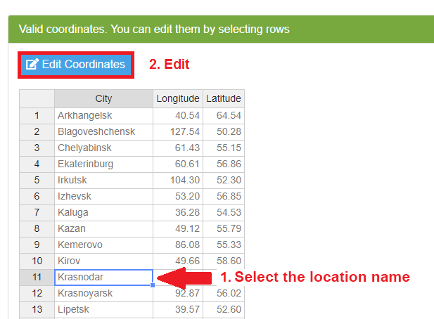 Step 3 Geocode Amrcloud